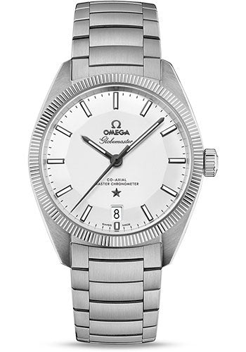 Omega Constellation Globemaster Co-Axial Master Chronometer Watch 39 mm Steel Case Fluted Bezel Silver Dial 130.30.39.21.02.001