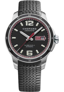 Chopard Mille Miglia GTS Automatic Watch Steel Case Matte Black Dial Black Strap 168565-3001