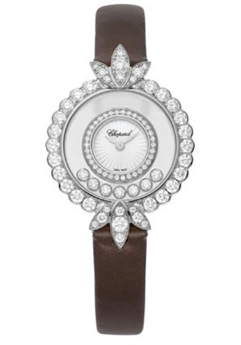 Chopard Happy Diamonds Joaillerie Watch 29.35 mm White Gold Diamond Case Guilloché Mother Of Pearl Dial 209424-1004