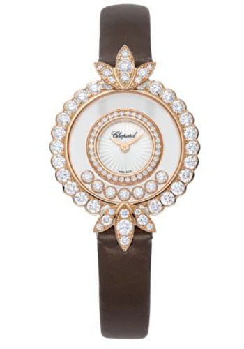 Chopard Happy Diamonds Joaillerie Watch 29.35 mm White Gold Diamond Case Guilloché Mother Of Pearl Dial 209424-5004