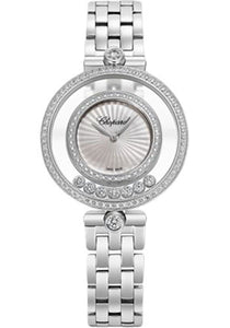 Chopard Happy Diamonds Icons Watch 32.00 mm White Gold Diamond Case Guilloché Mother Of Pearl Dial 209426-1202