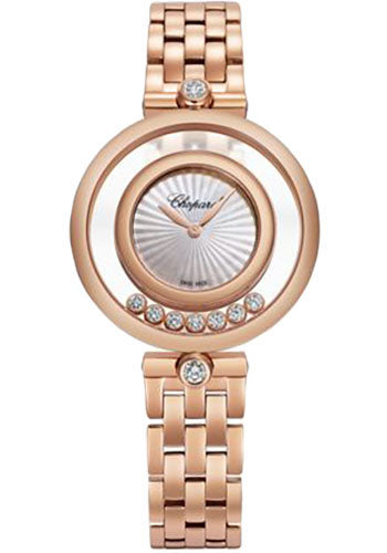 Chopard Happy Diamonds Icons Watch 32.00 mm Rose Gold Diamond Case Guilloché Mother Of Pearl Dial 209426-5002