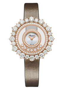 Chopard Happy Diamonds Joaillerie Watch 36.30 mm Rose Gold Diamond Case Guilloché Mother Of Pearl Dial 209436-5002