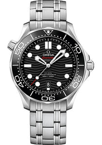 Omega Seamaster Diver 300M Co-Axial Master Chronometer Watch 42 mm Steel Case Unidirectional Bezel Black Ceramic Dial 210.30.42.20.01.001