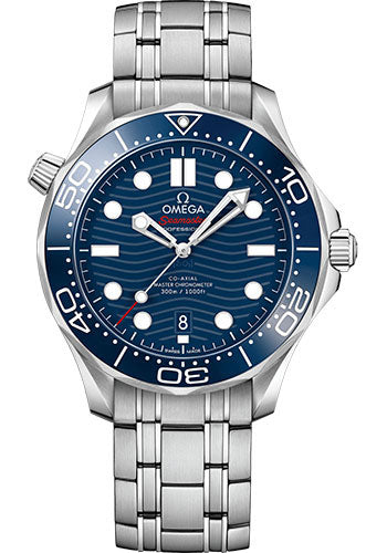 Omega Seamaster Diver 300M Co Axial Master Chronometer Watch 42 mm Steel Case Blue Ceramic Dial 210.30.42.20.03.001