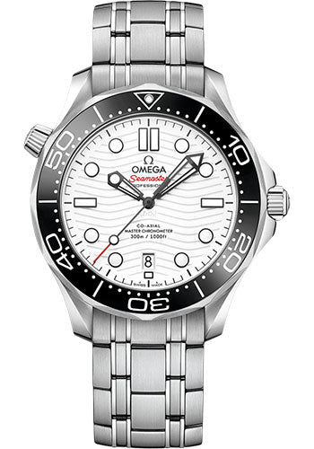 Omega Seamaster Diver 300M Omega Co-Axial Master Chronometer 42 mm Steel Case White Dial 210.30.42.20.04.001