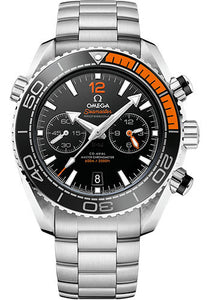 Omega Planet Ocean 600 M Omega Co Axial Master Chronometer Chronograph Watch 45.5 mm Steel Case Unidirectional Black Ceramic Bezel Black Ceramic Dial 215.30.46.51.01.002