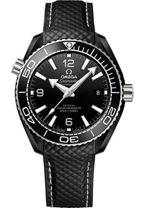 Omega Seamaster Planet Ocean 600M Co-Axial Master Chronometer Watch 39.5 mm Black Ceramic Case Unidirectional Bezel Black Ceramic Dial Quilted Black Rubber Strap 215.92.40.20.01.001