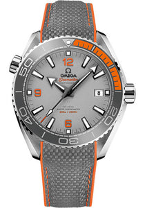 Omega Seamaster Planet Ocean 600 M Co Axial Master Chronometer Watch 43.5 mm Titanium Case Unidirectional Grey Ceramic Bezel Grade 5 Titanium Dial Grey Structured Rubber Strap 215.92.44.21.99.001