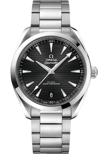 Omega Aqua Terra 150M Co Axial Master Chronometer Watch 41 mm Steel Case Black Dial Brushed And Polished Steel Bracelet 220.10.41.21.01.001