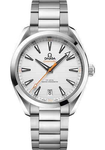 Omega Aqua Terra 150M Co Axial Master Chronometer Watch 41 mm Steel Case Silvery Dial Brushed And Polished Steel Bracelet