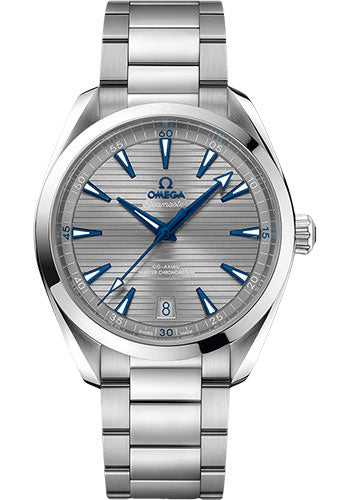 Omega Aqua Terra 150M Co Axial Master Chronometer Watch 41 mm Steel Case Grey Dial Brushed And Polished Steel Bracelet 220.10.41.21.06.001