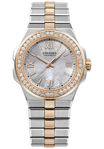 Chopard Alpine Eagle Watch 36.00 mm Steel Case Rose Gold Diamond Bezel Mother of Pearl Dial Rose Gold And Steel Bracelet 298601-6002