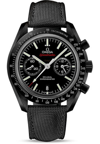 Omega Speedmaster Moonwatch Co Axial Chronograph Dark Side of the Moon Watch - 44.25 mm Black Ceramic Case - Black Zirconium Oxide Ceramic Dial Black Coated Nylon Fabric Strap 311.92.44.51.01.003