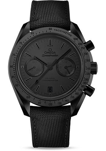 Omega Speedmaster Moonwatch Omega Co-Axial Chronograph Watch 44.25 mm Black Ceramic Case Black Dial Black Nylon Strap 311.92.44.51.01.005