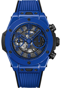 Hublot Big Bang Unico Blue Magic Watch 42 mm Blue And Black Skeleton Dial Black and Blue Rubber Strap  441.ES.5119.RX