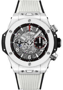 Hublot Big Bang Unico White Ceramic 42mm Watch 42 mm Black Skeleton Dial 441.HX.1170.RX