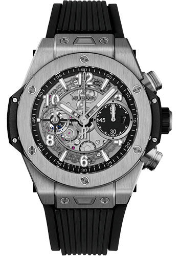 Hublot Big Bang Unico Titanium Watch 42 mm Black Skeleton Dial Black Lined Rubber Strap 441.NX.1171.RX