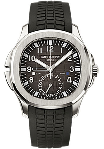 Patek Philippe Mens Aquanaut Dual Time Watch 5164A-001