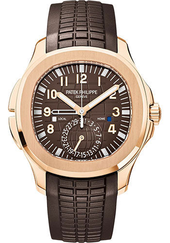 Patek Philippe Mens Aquanaut Travel Time Watch 5164R-001