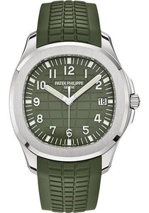 Patek Philippe Aquanaut White Gold Khaki Green Embossed Dial 5168G-010