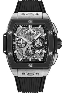 Hublot Spirit of Big Bang Titanium Ceramic Watch 42 mm Sapphire Dial Black Rubber Strap 642.NM.0170.RX