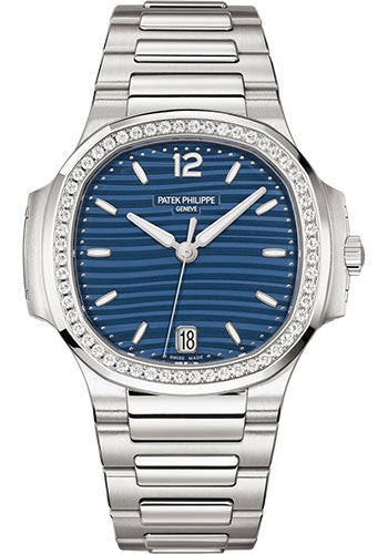 Patek Philippe Nautilus Ladies Automatic Steel Blue Opaline Dial 7118/1200A-001