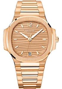 Patek Philippe Nautilus Ladies Automatic Rose Gold Golden Brown Opaline Dial 7118/1R-010