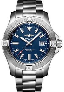 Breitling Avenger Automatic 43 Watch Stainless Steel Blue Dial Metal Bracelet A17318101C1A1