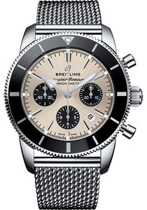 Breitling Superocean Héritage II B01 Chronograph 44 Watch Steel Case Silver Dial Steel Aero Classic Bracelet AB0162121G1A1