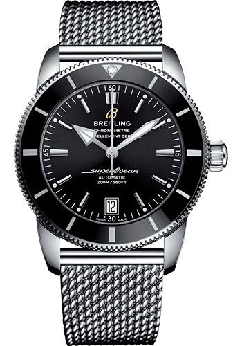 Breitling Superocean Héritage II B20 Automatic 42 Watch Steel Case Black Dial Steel Ocean Classic Bracelet AB2010121B1A1