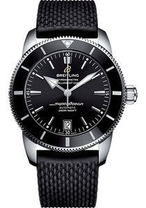 Breitling Superocean Héritage II B20 Automatic 42 Watch Steel Case Volcano Black Dial Black Rubber Aero Classic Strap AB2010121B1S1