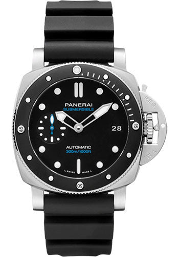 Panerai Luminor Submersible 42mm Watch Black Dial Black Rubber Strap  PAM00683