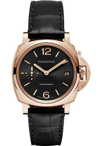 Panerai Luminor Due 38mm Polished Goldtech Black Sun Brushed Dial PAM01029