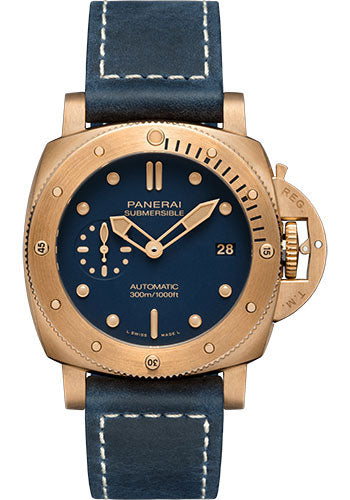 Panerai Submersible Bronzo Blu Abisso 42mm Bronze Case Blue Dial PAM01074