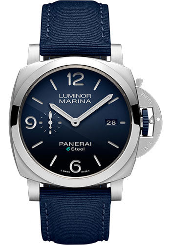 Panerai Luminor Marina eSteel™ Blu Profondo 44mm Brushed Esteel Case Polished Blue Gradient Esteel™ Dial  PAM01157