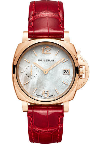 Panerai Piccolo Due MadrePerla 38mm Polished Goldtech Case White Mother Of Pearl Dial PAM01280