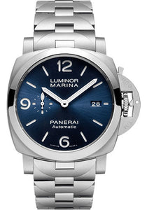 Panerai Luminor Marina Specchio Blu 44mm Brushed Steel Blue Sun Brushed Dial  PAM01316