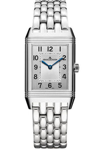 Jaeger-LeCoultre Reverso Classic Medium Duetto Watch 40 mm Stainless Steel Case Guilloche Front Dial Steel Bracelet Q2588120