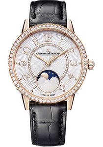 Jaeger-LeCoultre Rendez-Vous Moon Medium Pink Gold Case Diamond Bezel Silvered Grey Dial Q3572430