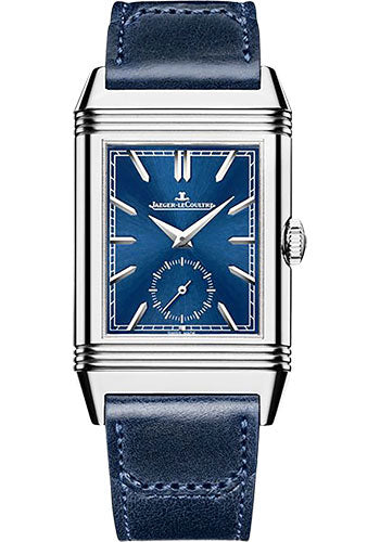 Jaeger-LeCoultre Reverso Tribute Duoface Stainless Steel - Blue Dial - Blue Strap Watch 47 x 28.3 mm Stainless Steel Case Blue Front Dial Blue Leather Strap Q3988482