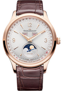 Jaeger-LeCoultre Master Control Calendar Pink Gold Case Silvered Grey Dial Brown Strap Q4142520