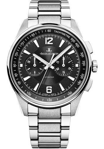 Jaeger-LeCoultre Polaris Chronograph Watch 42 mm Stainless Steel Case Black Dial Steel Bracelet Q9028170