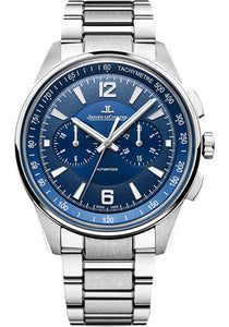 Jaeger-LeCoultre Polaris Chronograph Watch 42 mm Stainless Steel Case Blue Dial Steel Bracelet Q9028180