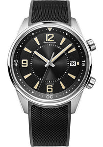 Jaeger-LeCoultre Polaris Date Watch 42 mm Stainless Steel Case Black Dial Black Rubber Strap Q9068670