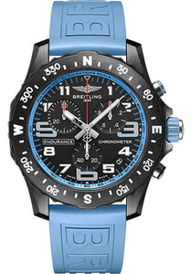 Breitling Endurance Pro Watch Breitlight® Black Dial Blue Rubber Strap Tang Buckle X82310281B1S1