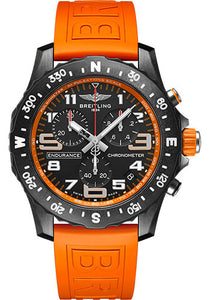 Breitling Endurance Pro Watch Breitlight® Black Dial Orange Rubber Strap Tang Buckle X82310A51B1S1